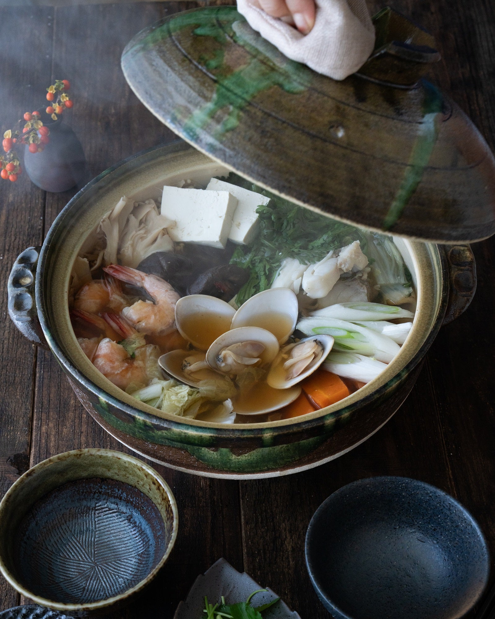【未使用品】［Tiffany＆Amwayコラボ］『陶器製 ボンボニエール』箱無し Nanban Donabe – Green-Glazed Clay Pot – MIWA's Tableware