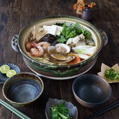 Nanban Donabe – Green-Glazed Clay Pot