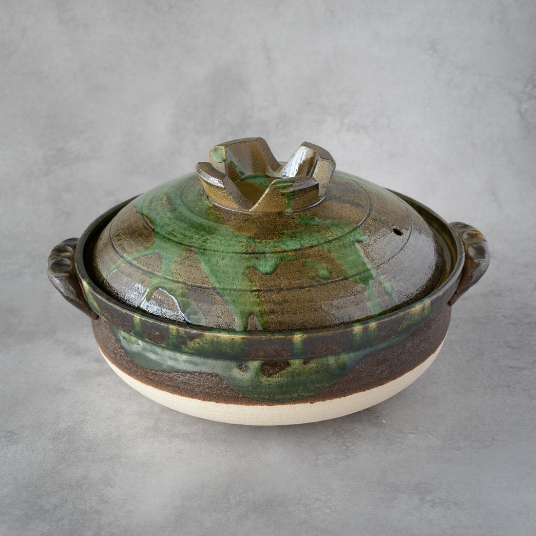 Nanban Donabe – Green-Glazed Clay Pot