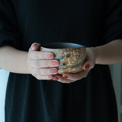 Shino Oribe Matcha Bowl – Tataki Texture