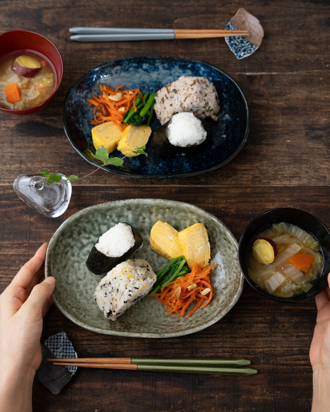 Minoyaki Oval Serving Plate Set (4 Plates)