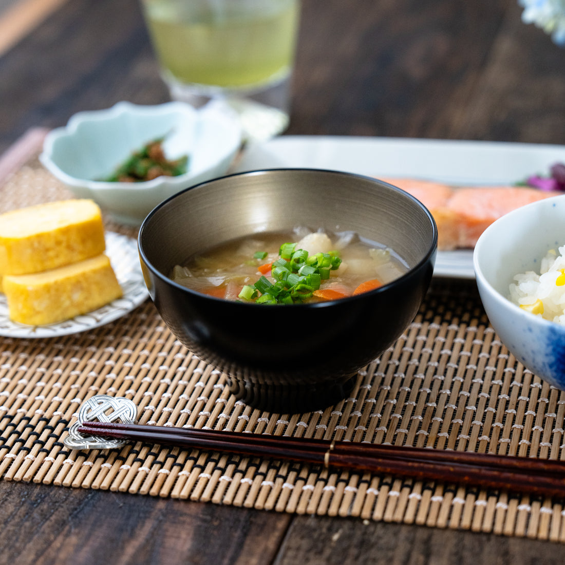 Modern Urushi Bowl (Small) Black/Silver