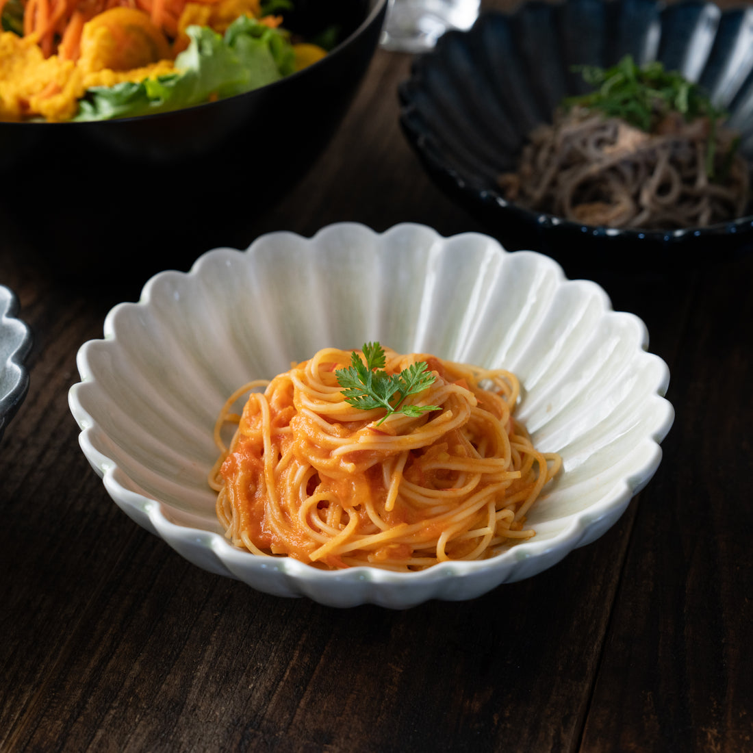 Minoyaki Floral Design Bowl Set