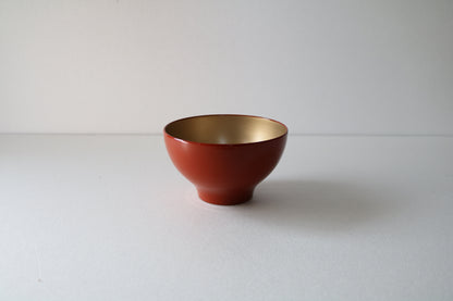 Modern Urushi Bowl (Small) Red/Gold