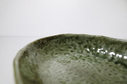 Minoyaki Oval Serving Plate (Green)