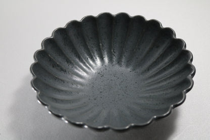 Minoyaki Floral Design Bowl (Gray)