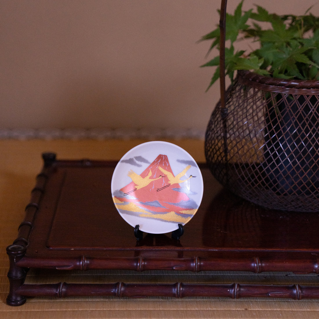 Mt. Fuji & Golden Swans – Kutani Ware Masterpiece