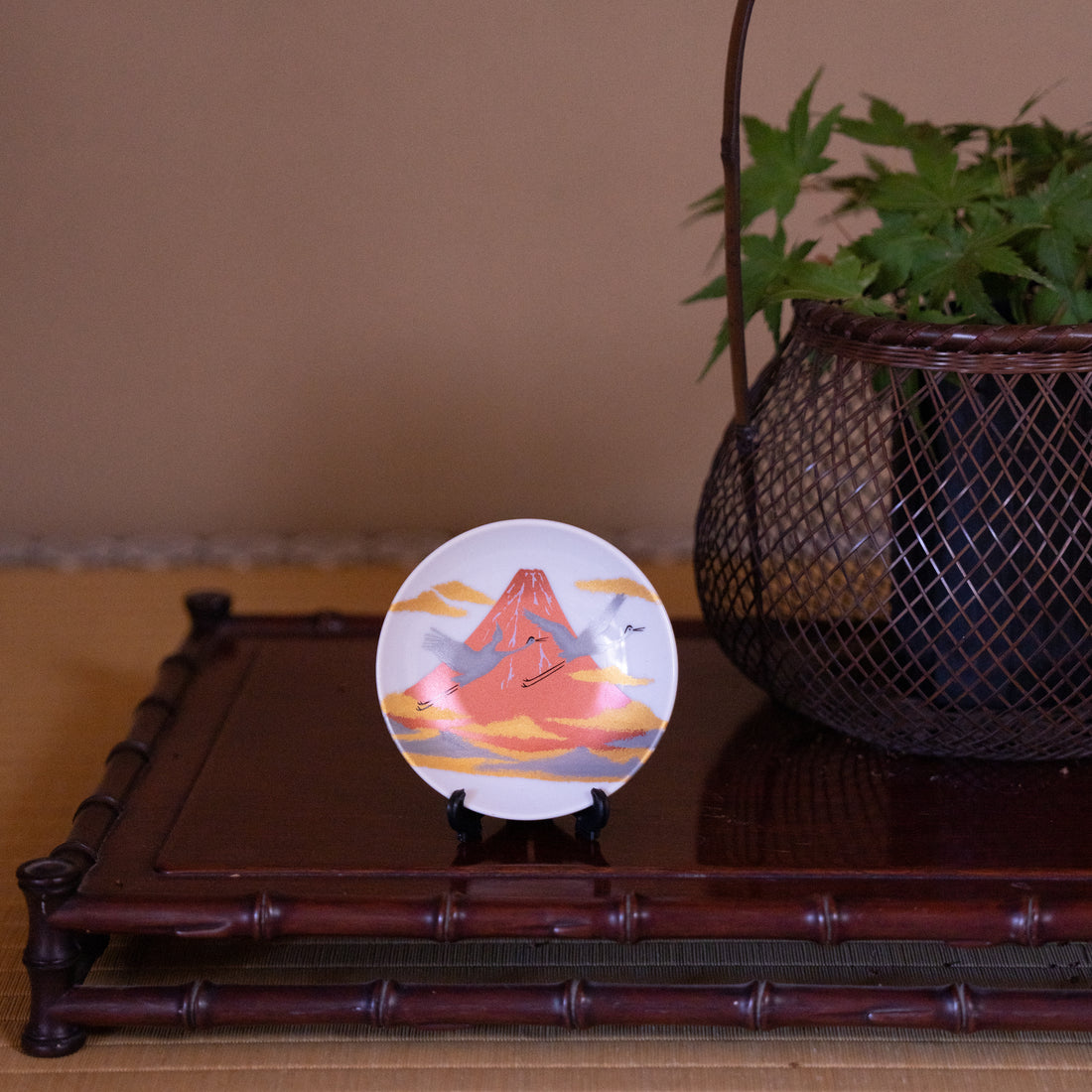 Mt. Fuji & Silver Swans – Kutani Ware Masterpiece
