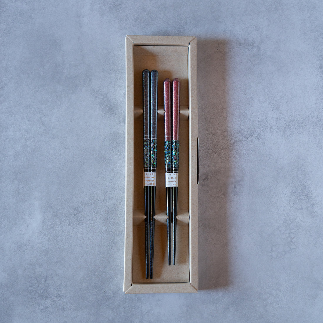 Elegant Shell-Treated Chopstick Set (2 Pairs)