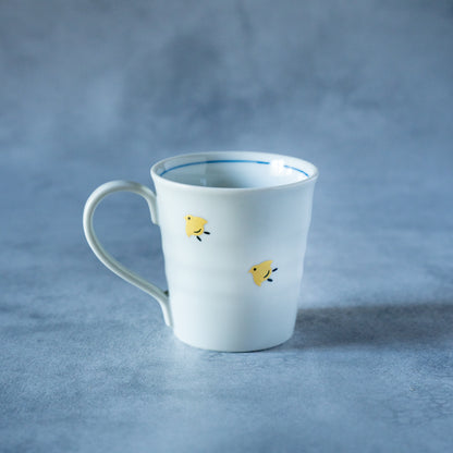 Sunrise Wave Pattern Mug - Gold