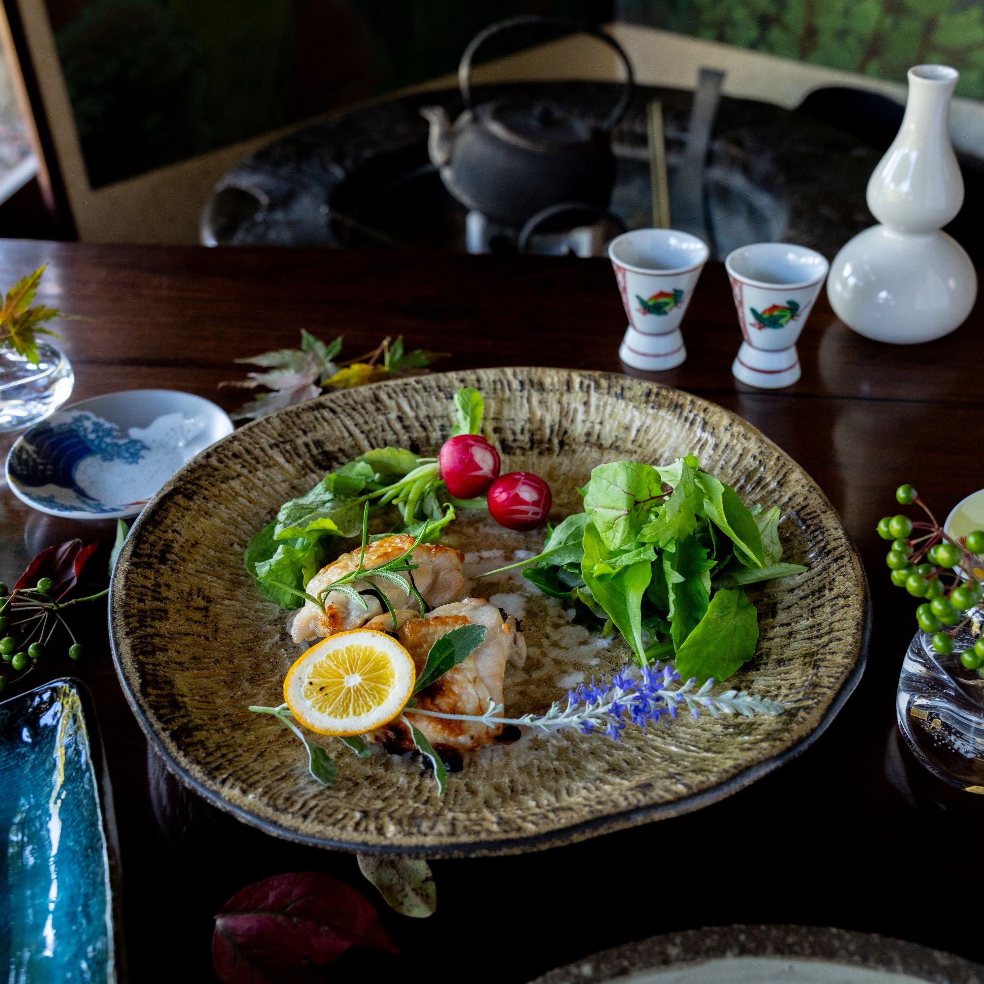 Rustic Gold Artisan Plate – Bold Elegance in Earthen Yellow