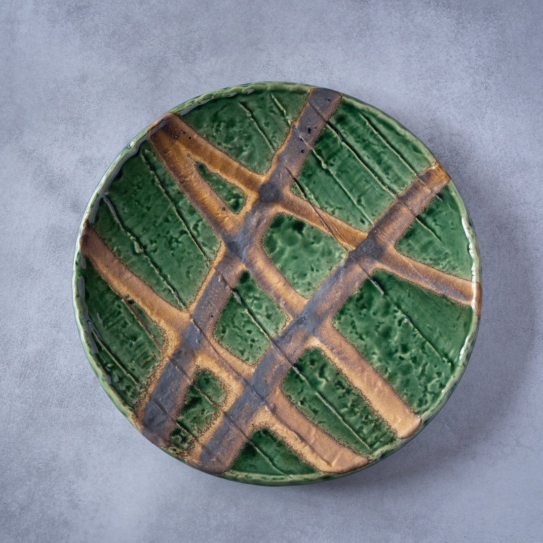 Green Earth Lattice Large Plate