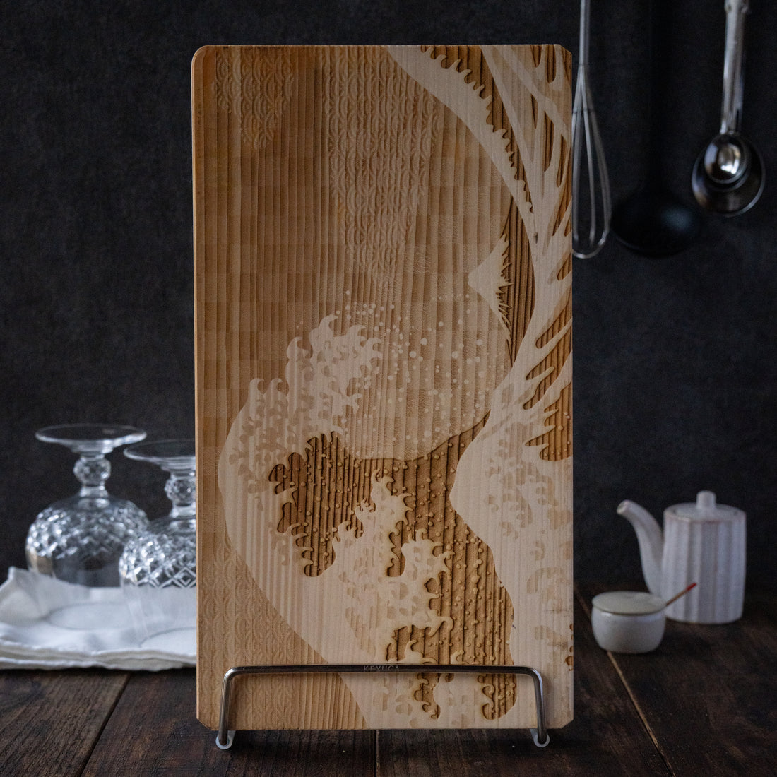 Hokusai Wave Fir Wood Cutting Board