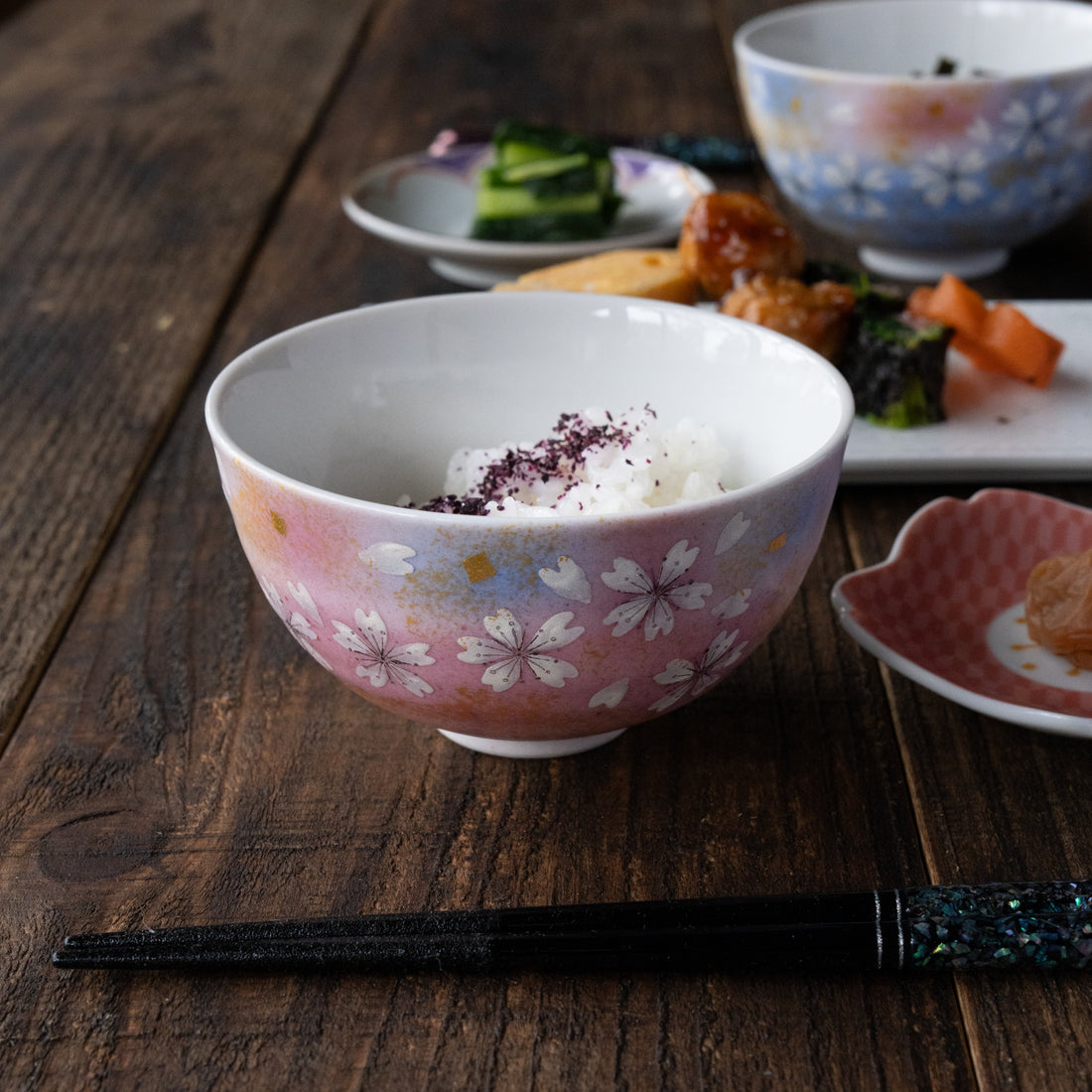 Hana no Mai Rice Bowl Pair