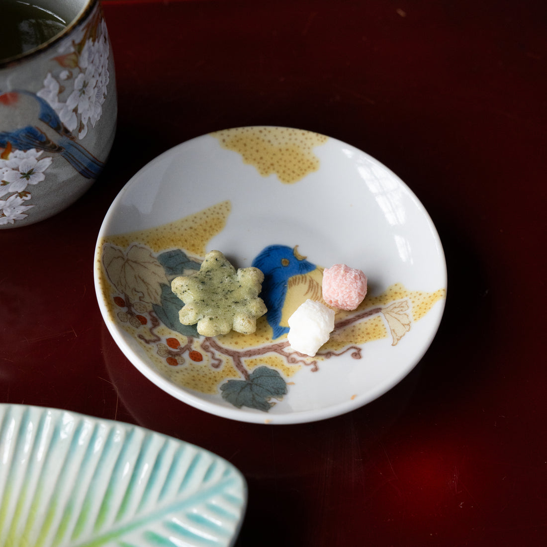Yasuzume Blue Sparrow Small Plate